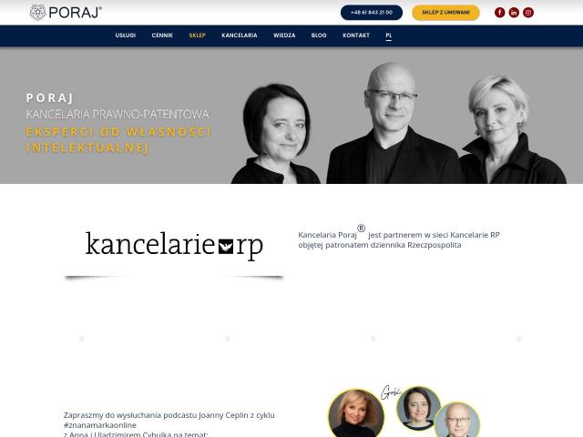 Zobacz PORAJ - Kancelaria Prawno-Patentowa