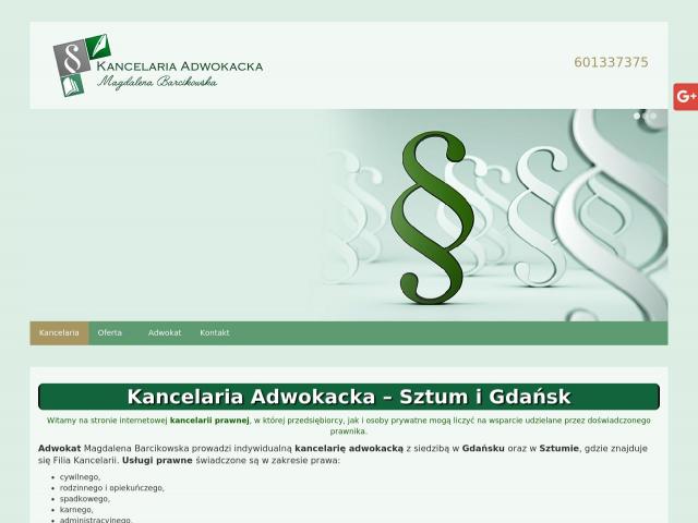 Zobacz Kancelaria Adwokacka Magdalena Barcikowska