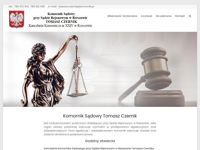 Zobacz Komornik Sądowy przy Sądzie Rejonowym w Rzeszowie Tomasz Czernik