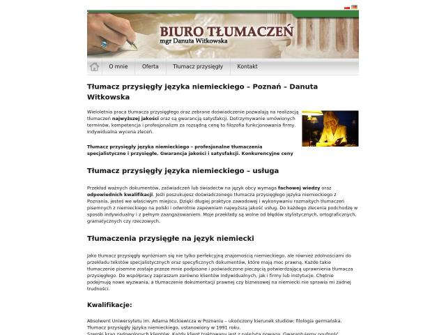Zobacz Biuro Tłumaczeń Danuta Witkowska